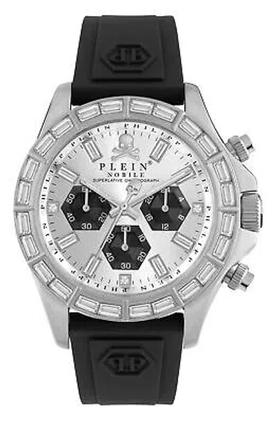 Pre-owned Philipp Plein Mens Stainless Steel 44mm Strap Fashion Watch
