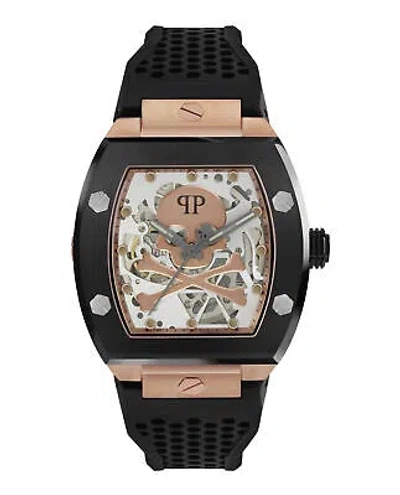 Pre-owned Philipp Plein Mens The $keleton Two Tone 44mm Strap Fashion Watch