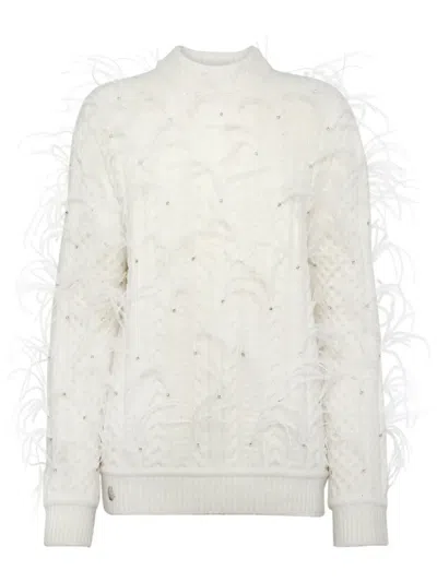 Philipp Plein Merino Jumper In White