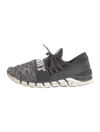 Pre-owned Philipp Plein Mesh Printed Athletic Sneakers In Gray