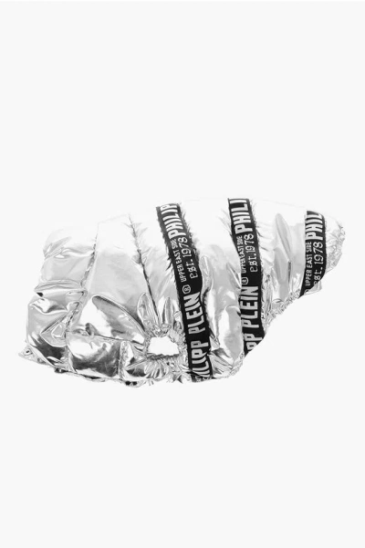 Philipp Plein Metallic Faux Leather Pp1978 Pet Down Jacket