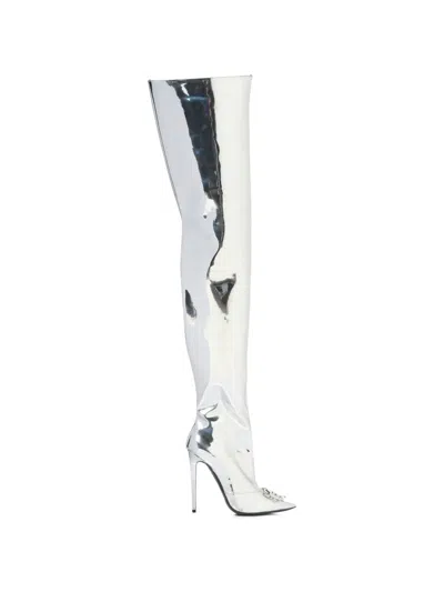 Philipp Plein Metallic Over-the-knee Boots In Multi