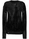 Philipp Plein Metallic-threaded Mesh Jumper In Black