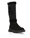 Philipp Plein Mid-flat Boots Skull & Bones In Black