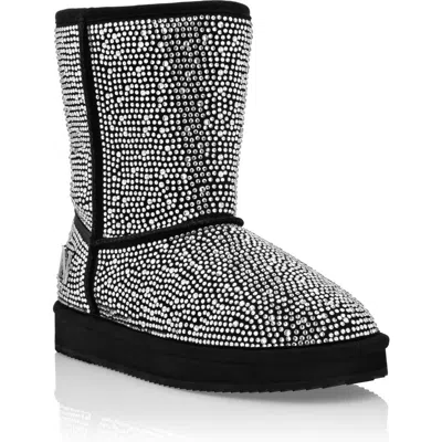 Philipp Plein Mid Flat Boots Stones Women In Metallic