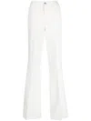 Philipp Plein Mid-rise Flared Trousers In White