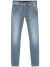 Philipp Plein Mid-rise Skinny Jeans In Blue