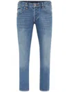 Philipp Plein Denim Trousers Slim Fit Basic In Blue