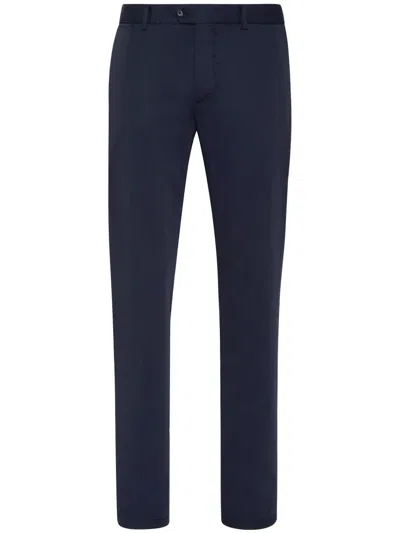 Philipp Plein Straight-leg Wool-blend Trousers In Blue