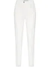 Philipp Plein Cady Office Trousers Skull In "01 White"