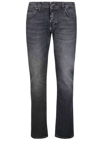 Philipp Plein Super Straight Jeans In Grey