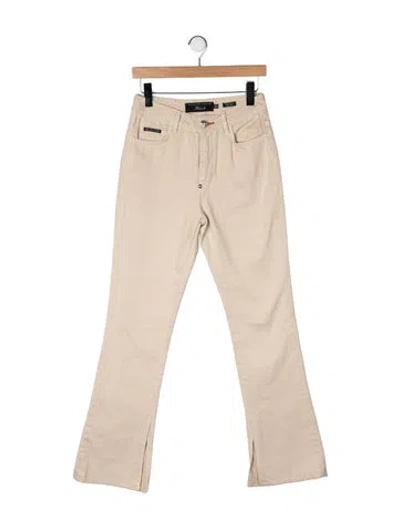 Pre-owned Philipp Plein Mid-rise Flared Jeans In Neutral