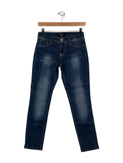 Pre-owned Philipp Plein Mid-rise Skinny Leg Jeans In Blue