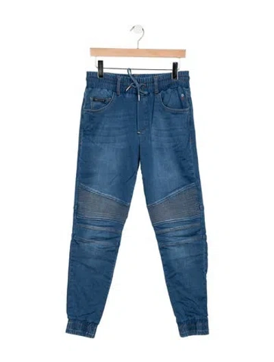 Pre-owned Philipp Plein Mid-rise Skinny Leg Jeans In Blue