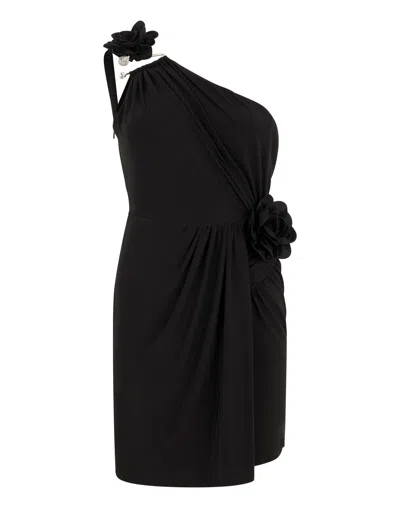 Philipp Plein Mini Dress Flower Piercing In Black