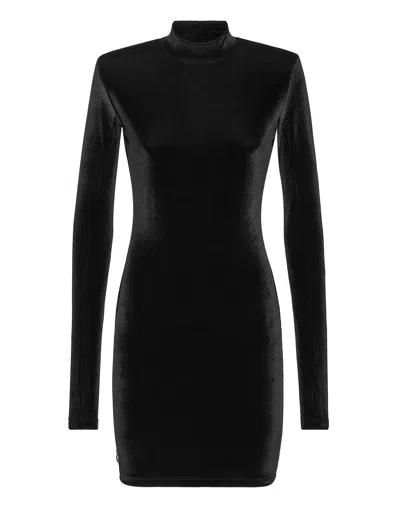 PHILIPP PLEIN MINI DRESS LS BASIC