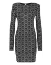Philipp Plein Sequin-embellished Monogram Mini Dress In Black