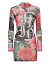 Philipp Plein Mini Dress Ls In Multi
