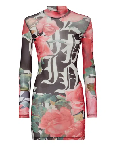 Philipp Plein Mini Dress Ls In Multi
