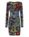 Philipp Plein Mini Dress Ls In Multi