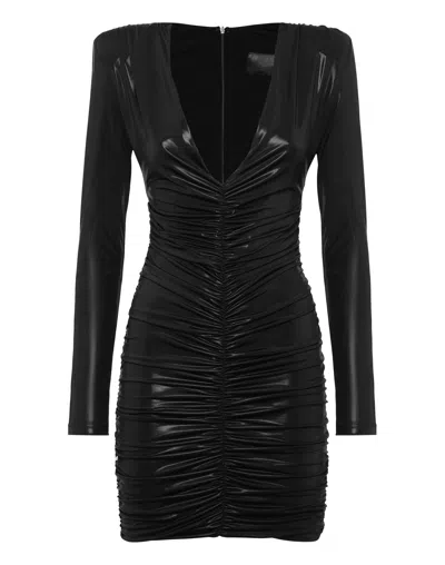 PHILIPP PLEIN MINI DRESS LS SHINY