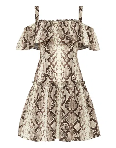 Philipp Plein Mini Dress In Multi