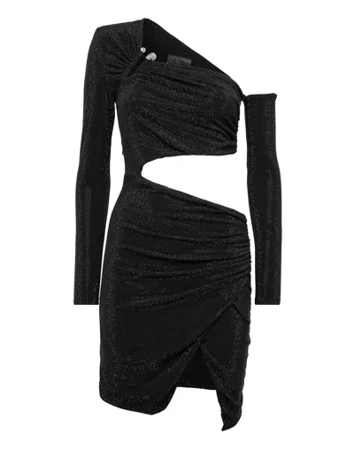 Philipp Plein Mini Dress Stones In Black