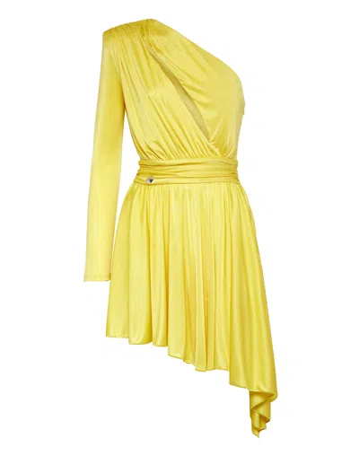 Philipp Plein Mini Dress In Yellow
