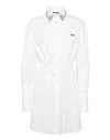 Philipp Plein Mini Shirt Dress Ls Strass In White