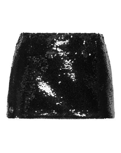 Philipp Plein Mini Skirt In Black
