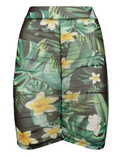 Philipp Plein Mini Skirt Hawaii In Green