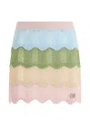 Philipp Plein Mini Wave Skirt In Multi