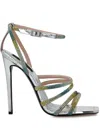 Philipp Plein Mirror 120mm Crystal-embellished Sandals In Silver