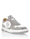 Philipp Plein Mix Leather Lo-top Sneakers In Multi