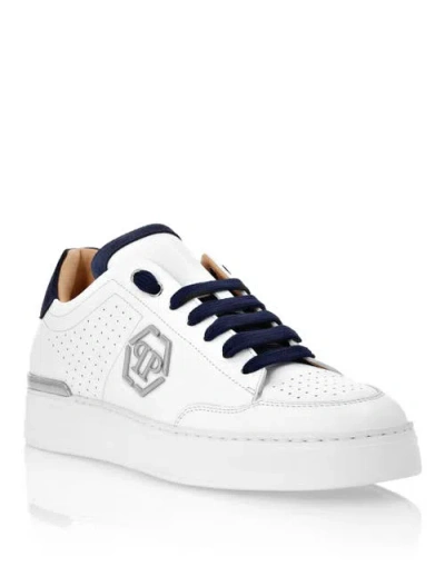 Philipp Plein Mix Leather Lo-top Sneakers Unisex In Multi