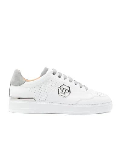 Philipp Plein Mix Low-top Sneakers In White