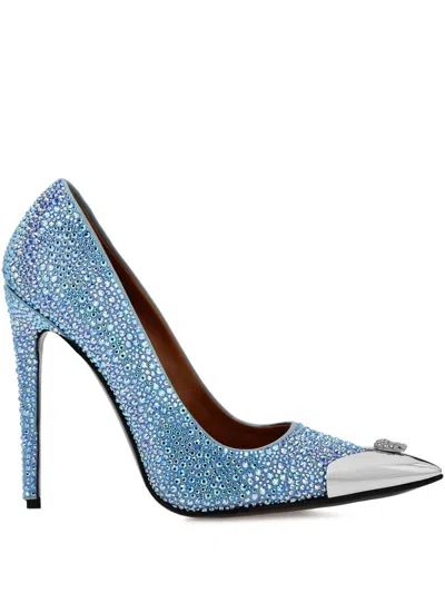 Philipp Plein Mix Strass Pumps In 蓝色