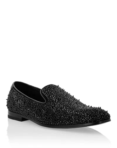 Philipp Plein Moccasin Crystal In Black