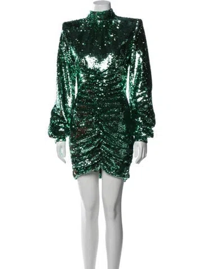 Pre-owned Philipp Plein Mock Neck Mini Dress