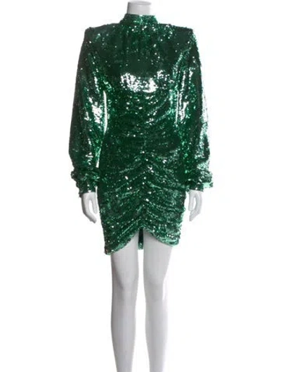Pre-owned Philipp Plein Mock Neck Mini Dress