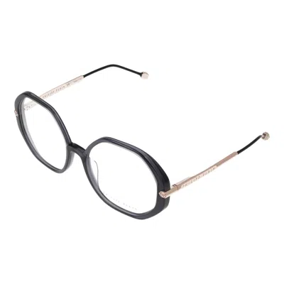 Philipp Plein Round Designer Eyeglasses For Women In Black