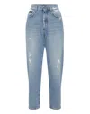 Philipp Plein Mom Fit Jeans Hexagon In Blue