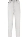 Philipp Plein Mom Fit Tapered Jeans In Grey