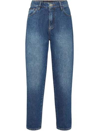 Philipp Plein Mom Jeans In 蓝色