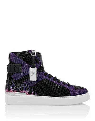 Philipp Plein Super Street Skull Bones Hi-top Sneakers In Multi