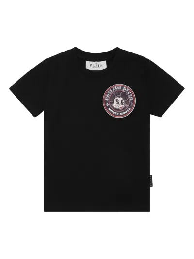 Philipp Plein Kids' Money Mouse T-shirt In Black