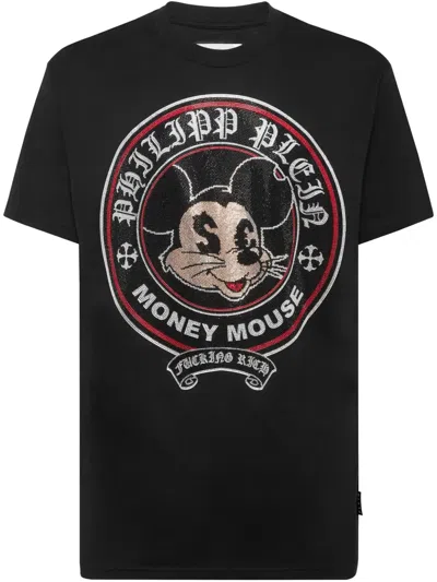 Philipp Plein Money Mouse T-shirt In Black