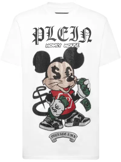 Philipp Plein Money Mouse T-shirt In White