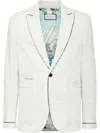 Philipp Plein Monogram Blazer In White