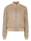 Philipp Plein Monogram Bomber Jacket In Neutral